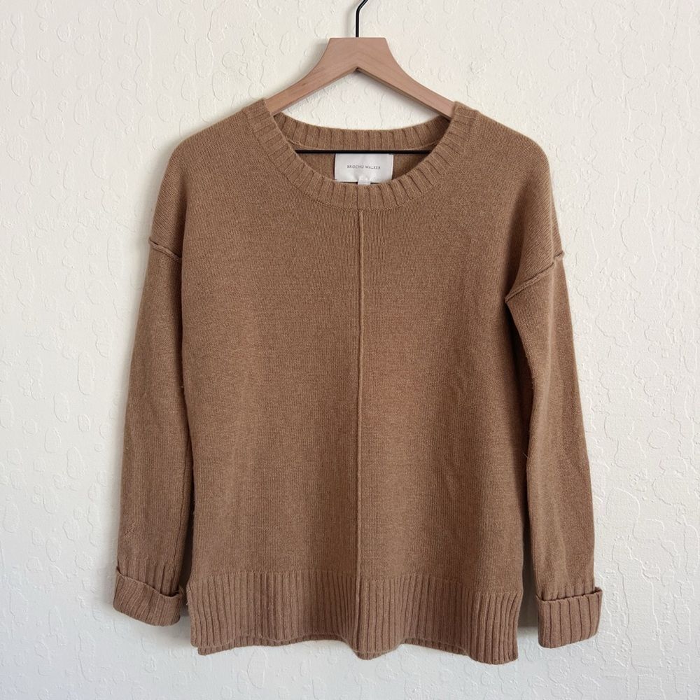 Brochu Walker Camel Crew Neck Sweater